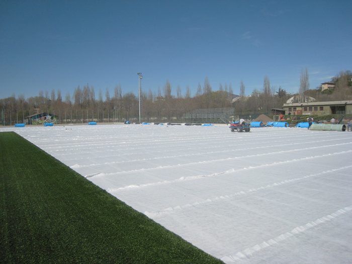 Drainage geocomposites for synthetic turf soccer fields