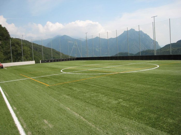 Drainage geocomposites for synthetic turf soccer fields