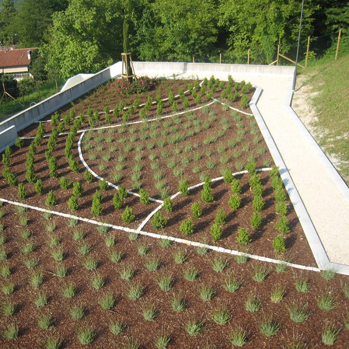 Synthetic erosion control mat for green roofs