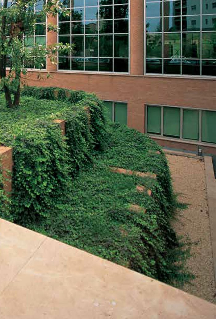 Synthetic erosion control mat for green roofs
