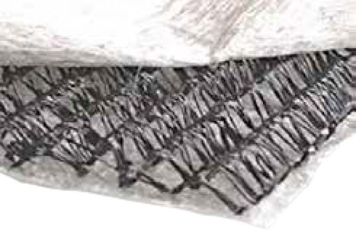 Drainage geocomposite: core of PP monofilaments bonded to a nonwoven geotextiles, 5 mm thick
