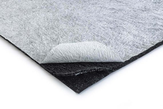 Drainage geocomposite: core of PP monofilaments bonded to 2 nonwoven geotextiles