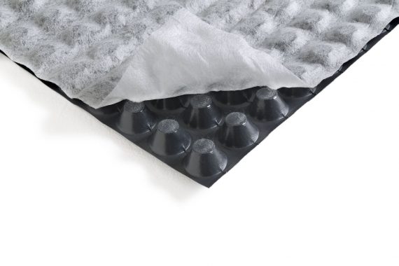 HDPE studded membrane, 20 mm thick, for Foundation and underground structures