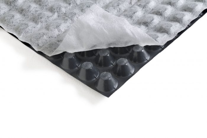HDPE studded membrane, 20 mm thick, for Foundation and underground structures