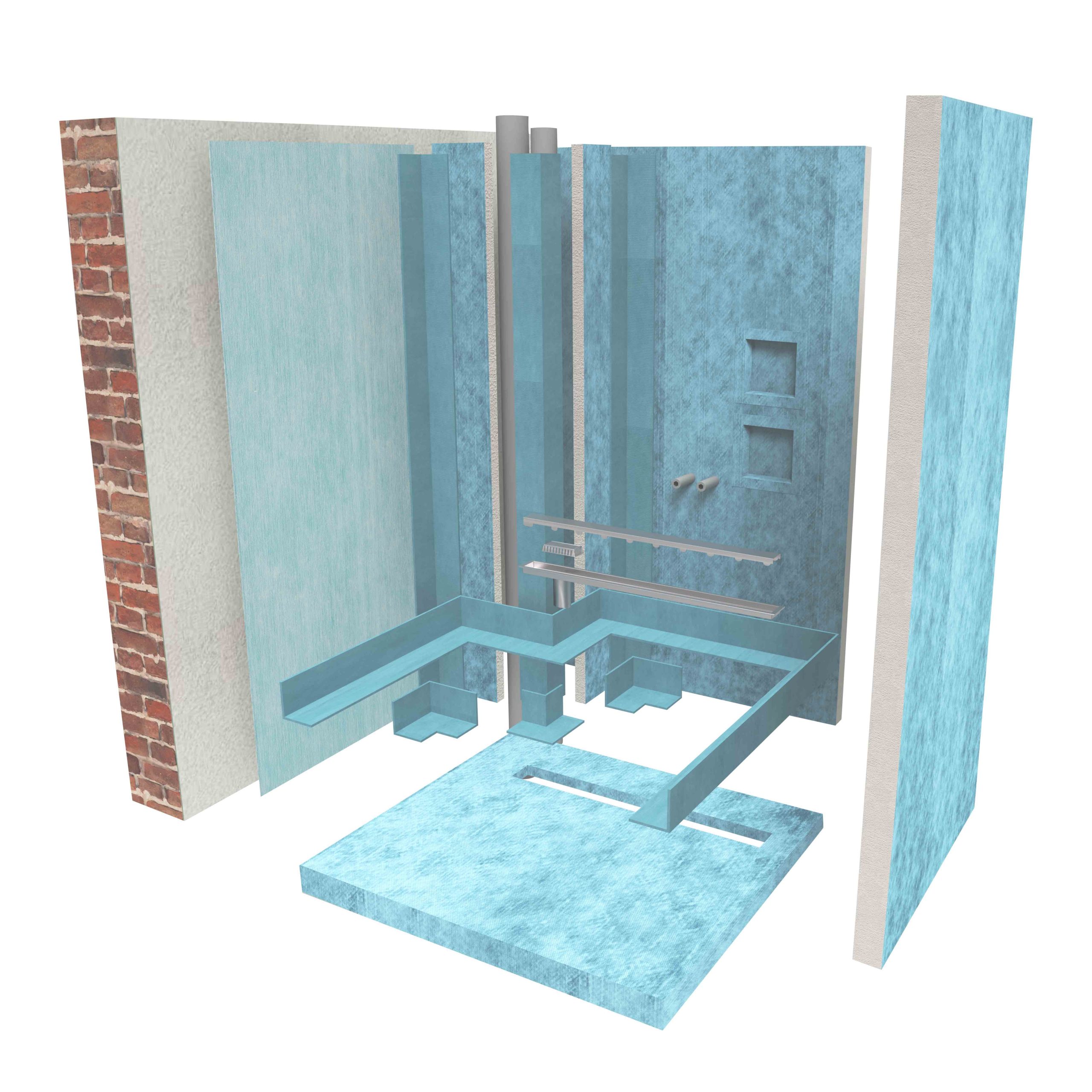 Waterproofing of the shower with panels