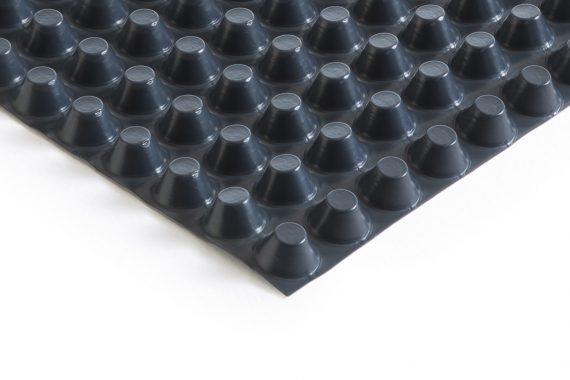 HDPE studded membrane, 20 mm thick