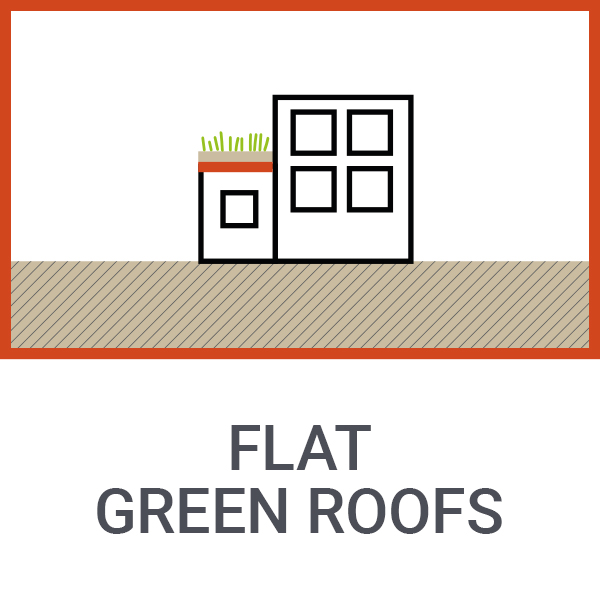 Flat green roofs