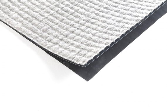 Studded membrane with one nonwoven textile