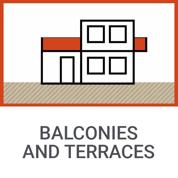 balconies and terraces
